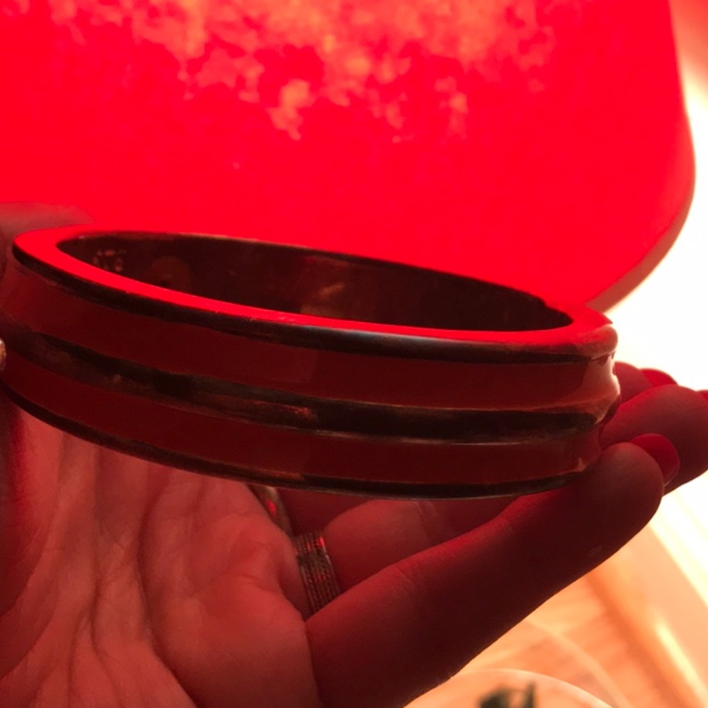 HUGE 🍊 Simon Sebbag Sterling Orange Enamel Bangle